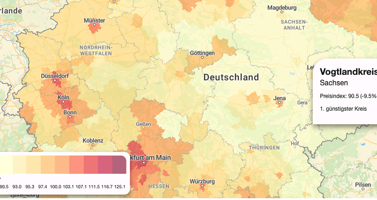 Lebenshaltungskosten in Deutschland