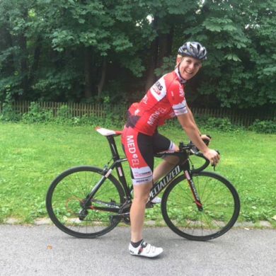 Isabelle Boberg, Radsportlerin und Cochleaimplantat-Trägerin