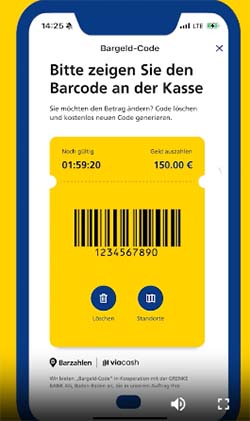 Postbank Bargeld-Code