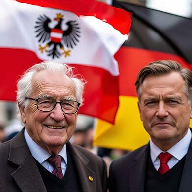 Pension in Österreich, Rente in Deutschland